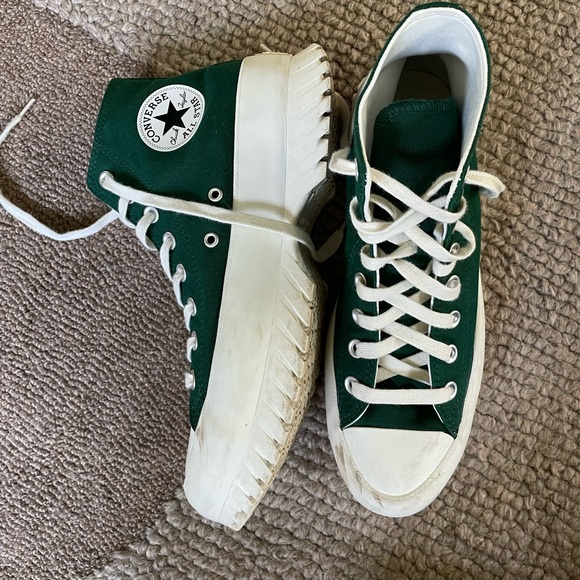 Dark green chunky platform converse sneaker - Picture 4 of 5